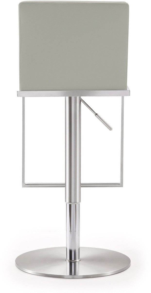 Amalfi Light Grey Steel Adjustable Barstool