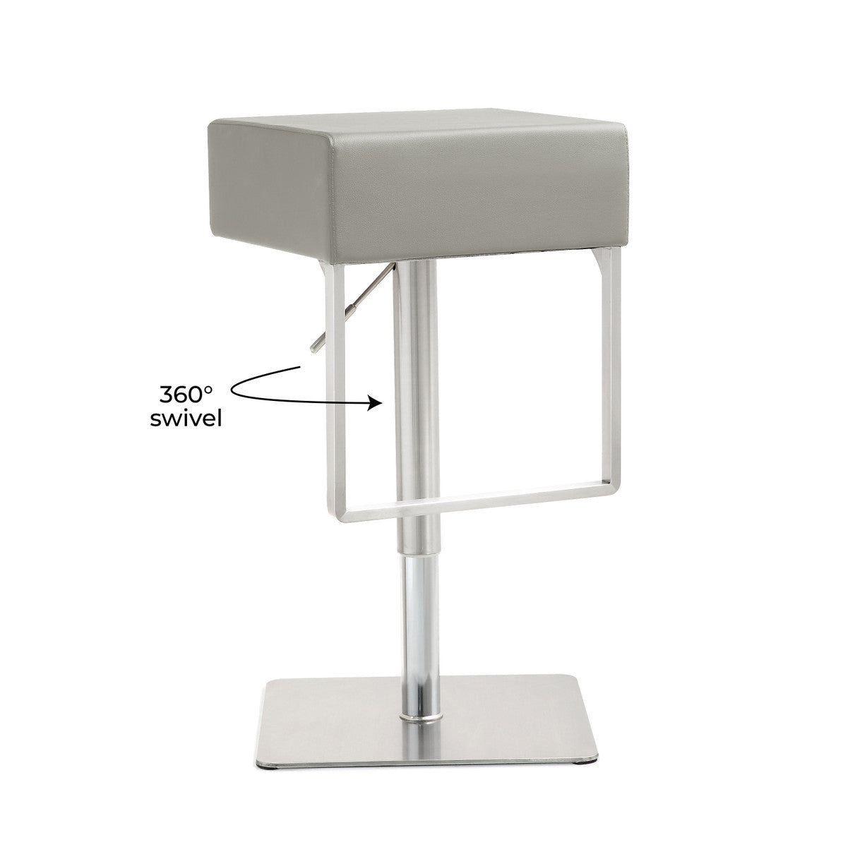 Seville Light Grey Adjustable Barstool