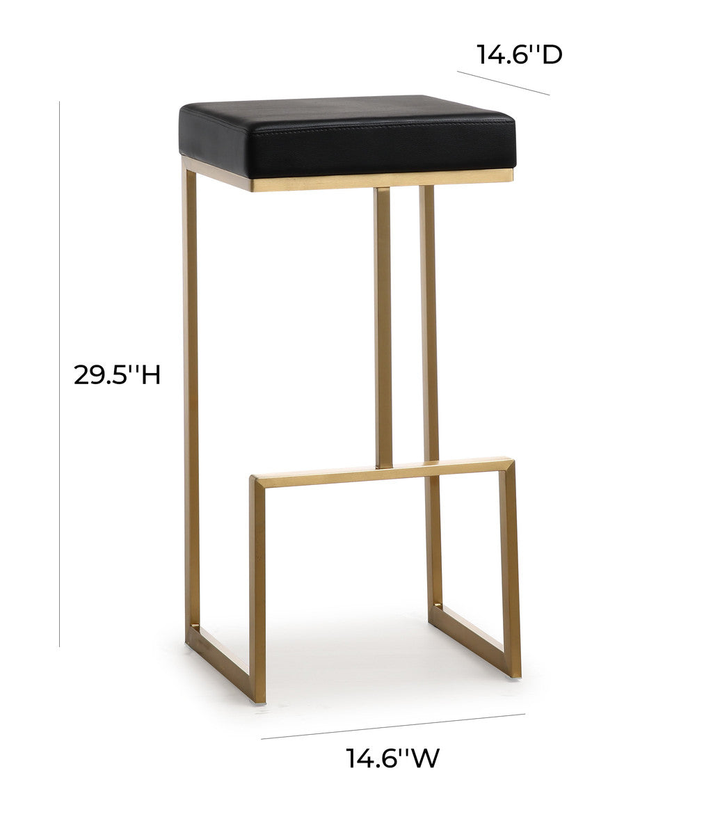 Ferrara Black Gold Steel Barstool