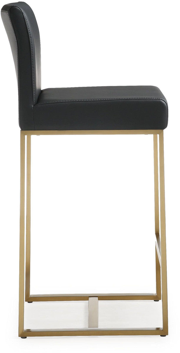 Denmark Black Gold Steel Counter Stool