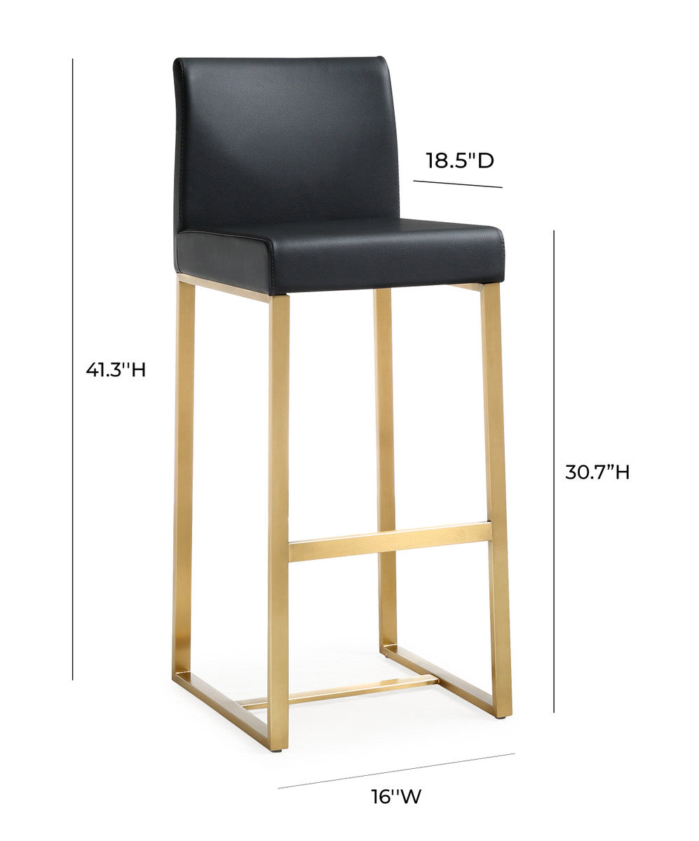 Denmark Black Gold Steel Barstool