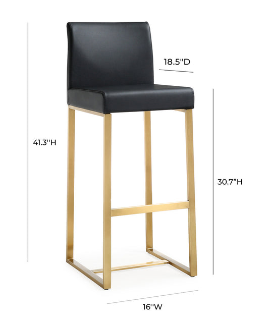 Denmark Black Gold Steel Barstool