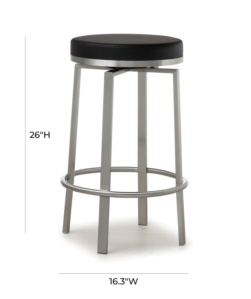 Pratt Black Swivel Counter Stool