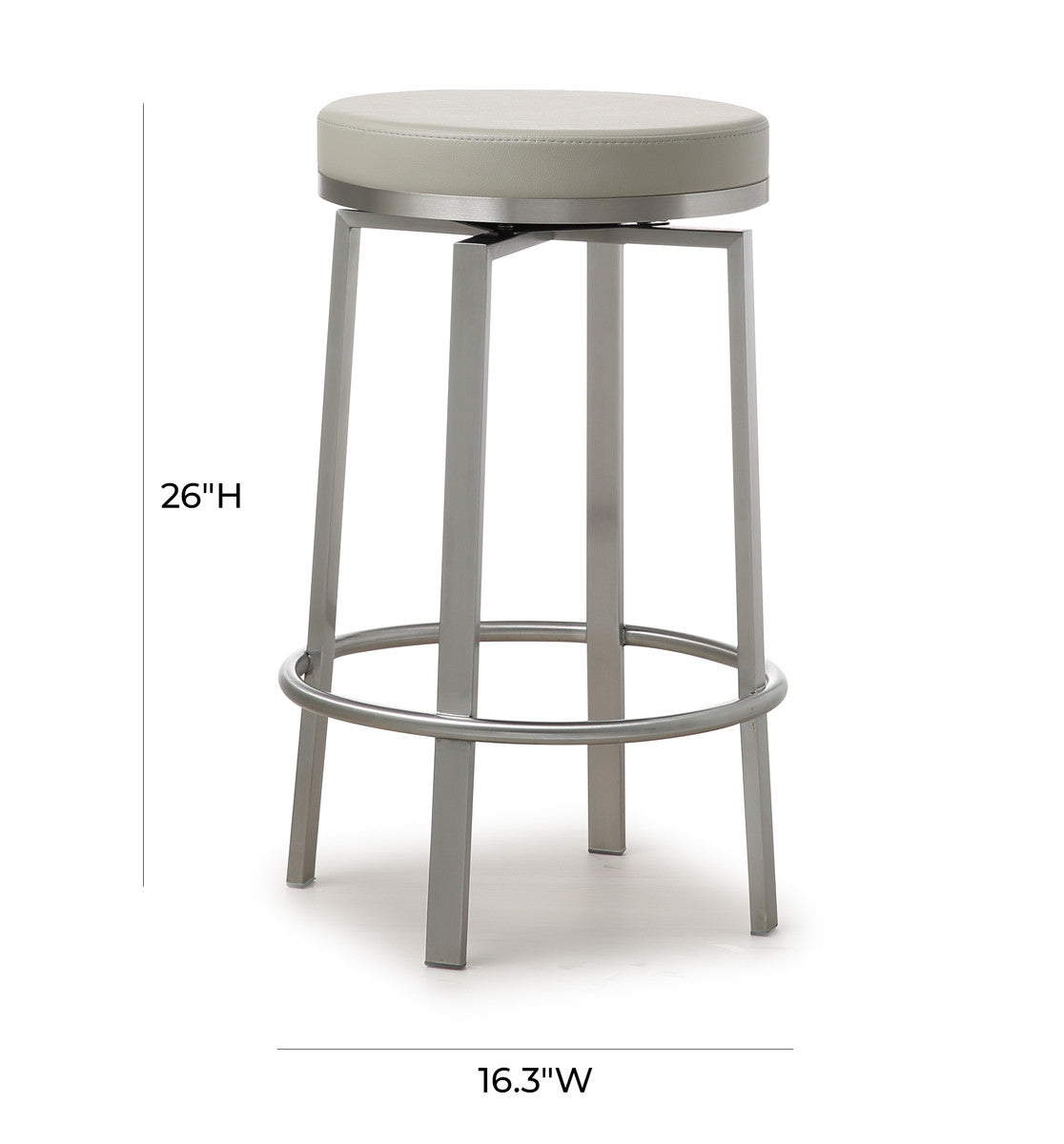 Pratt Grey Swivel Counter Stool