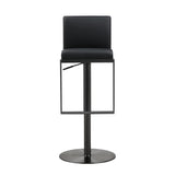 Amalfi Black Performance Vegan Leather on Black Stool