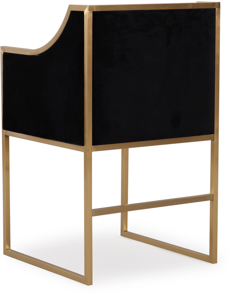 Atara Black Velvet Gold Chair