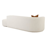 Fickle 112" 2-Piece Cream Performance Boucle Chaise Modular Sofa