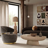 Austin Upcycled Contract-Grade Fabric Swivel Accent Chair
