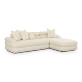 Lulu 2-Piece Cream Performance Boucle L-Shaped Sectional