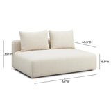 Hangover 64" Armless Loveseat