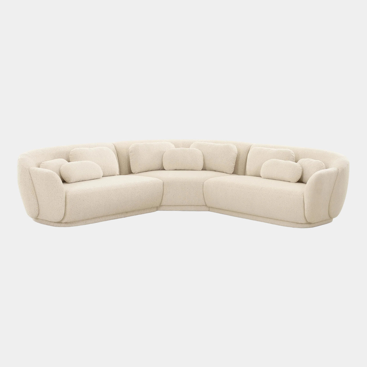 Misty 3-Piece Cream Performance Boucle Modular L-Sectional