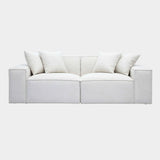 Mindy 84" Performance Chenille Basketweave Modular Loveseat