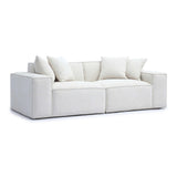 Mindy 84" Performance Chenille Basketweave Modular Loveseat