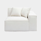 Mindy Performance Chenille Basketweave Modular Corner Chair