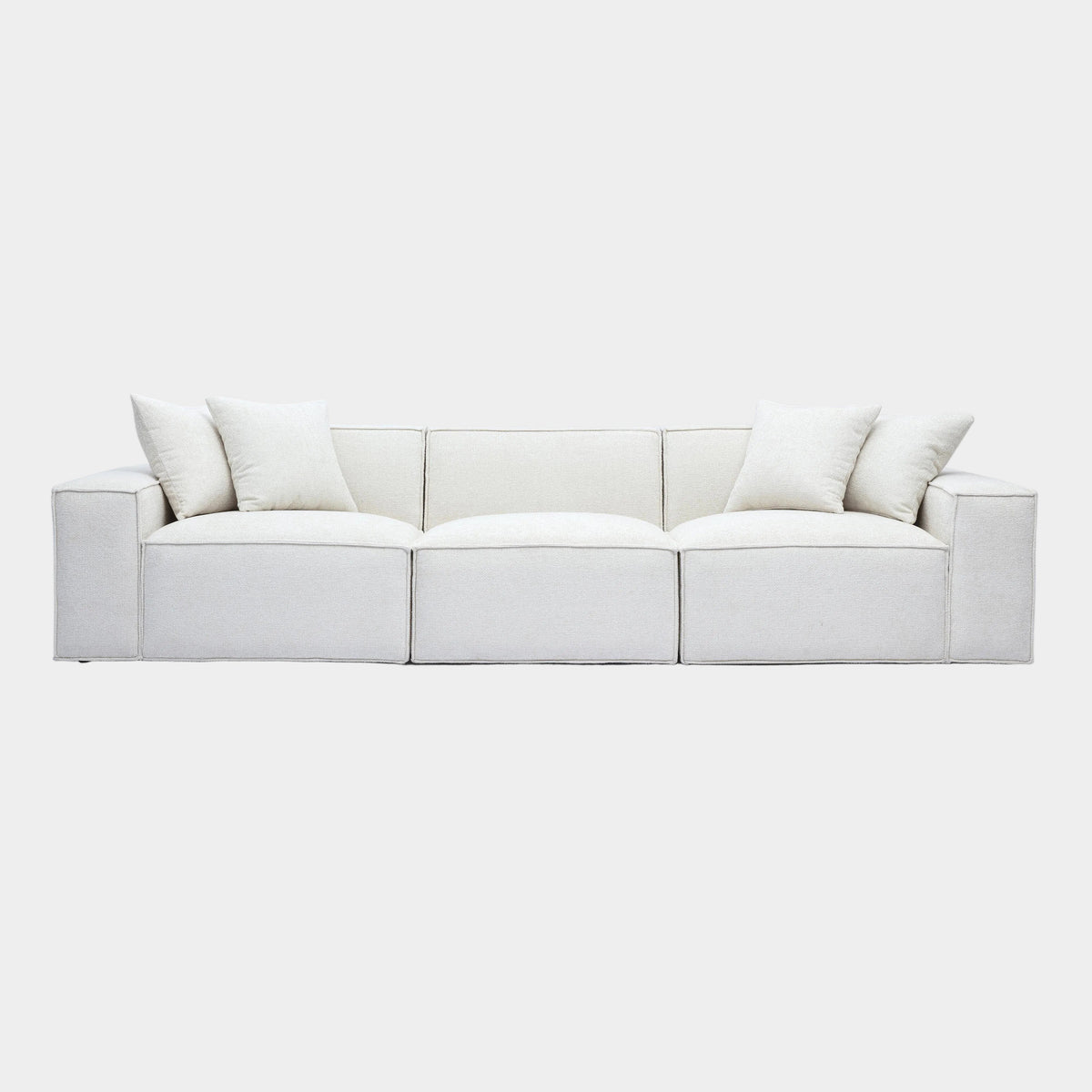 Mindy 115" Performance Chenille Basketweave Modular Sofa
