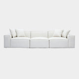 Mindy 115" Performance Chenille Basketweave Modular Sofa