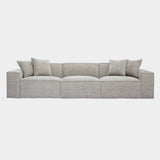Mindy 115" Performance Chenille Basketweave Modular Sofa