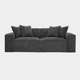 Mindy 84" Performance Chenille Basketweave Modular Loveseat