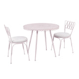 Erica 34" Wrought Iron Outdoor Round Cafe Table