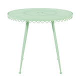 Erica 34" Wrought Iron Outdoor Round Cafe Table