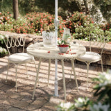 Erica 34" Wrought Iron Outdoor Round Cafe Table