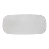 Margot 83" Light Grey Faux Plaster Indoor/Outdoor Concrete Oval Dining Table