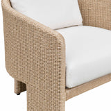 Alexa Rattan Performance Fabric Outdoor Armchair
