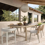 Alexa Rattan Performance Fabric Dining Chair