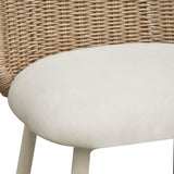 Alexa Rattan Performance Fabric Dining Chair