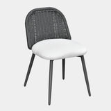 Alexa Rattan Performance Fabric Dining Chair