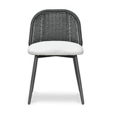 Alexa Rattan Performance Fabric Dining Chair