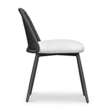 Alexa Rattan Performance Fabric Dining Chair