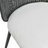 Alexa Rattan Performance Fabric Dining Chair