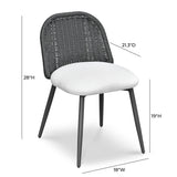 Alexa Rattan Performance Fabric Dining Chair