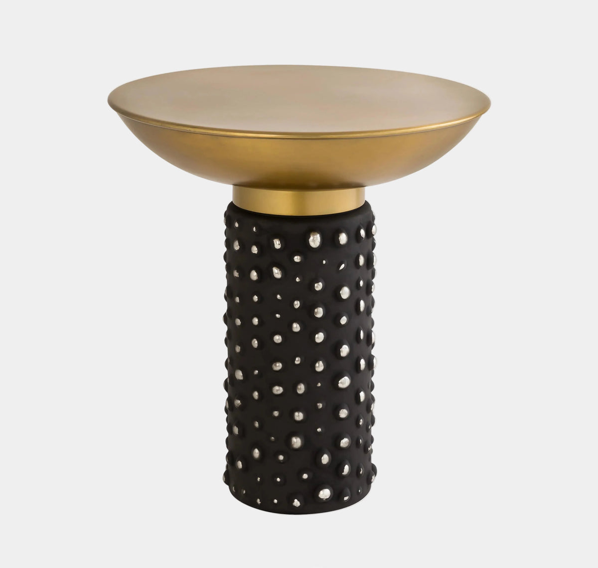 Blaze Glass and Brass Side Table