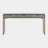Pesce 59" Faux Shagreen 3-Drawer Console Table