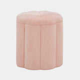 Fleur Textured Performance Velvet Storage Ottoman
