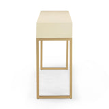 Pesce 59" Faux Shagreen 3-Drawer Console Table