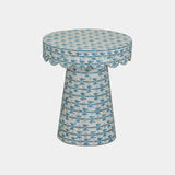 Lady Blue Ribbon Capiz Shell Round Side Table
