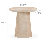Zaya Rose Faux Marble Indoor/Outdoor Concrete Side Table