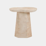 Zaya Rose Faux Marble Indoor/Outdoor Concrete Side Table