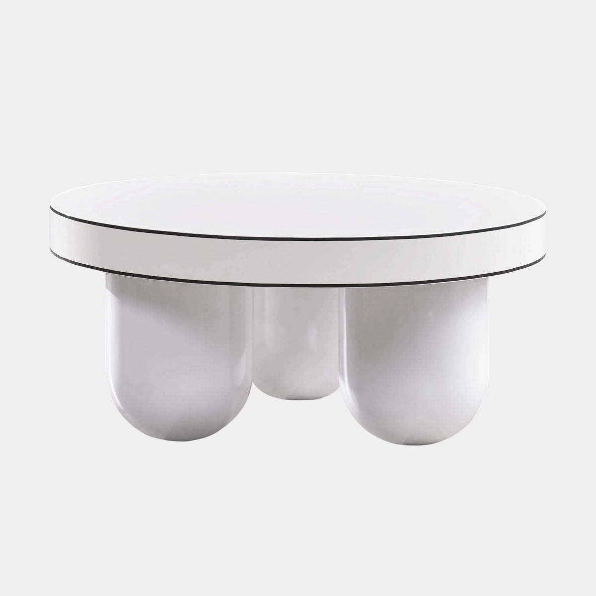 Jasper 33" White Glossy Round Coffee Table