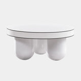 Jasper 33" White Glossy Round Coffee Table