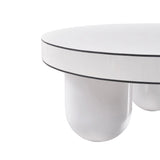 Jasper 33" White Glossy Round Coffee Table