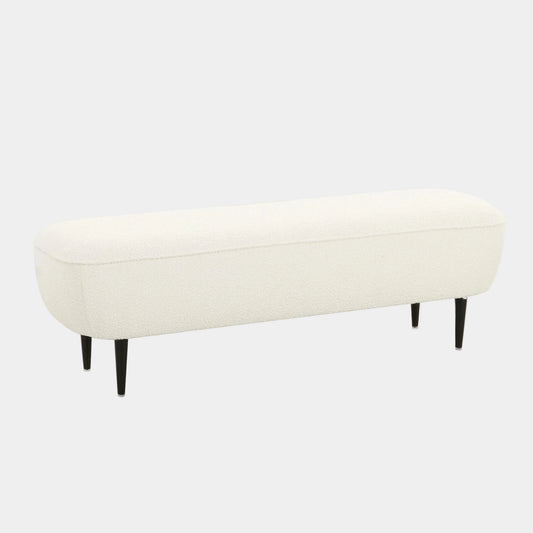 Denise 51" Cream Performance Boucle Bench