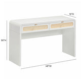Patty 48" Rattan 2-Drawer Console Desk