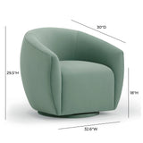 Jordan Performance Velvet Swivel Accent Chair