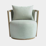 Paolo Textured Contract-Grade Weave Fabric Swivel Accent Chair