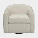 Thao Contract-Grade Basketweave Fabric Swivel Accent Chair