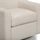 Thao Contract-Grade Basketweave Fabric Swivel Accent Chair